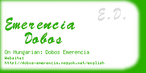 emerencia dobos business card